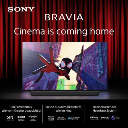 Sony BRAVIA 8 OLED 55 Zoll 4K HDR Google Smart TV | Gaming Features,IMAX Enhanced, Dolby Vision Atmos, Chromecast, Apple AirPlay, 120Hz 55XR80
