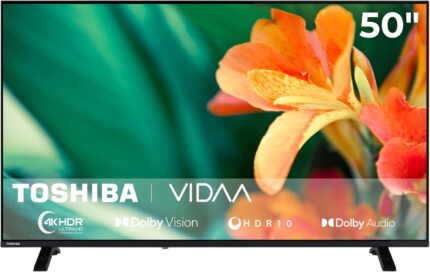 Toshiba 50UV1563DDW Fernsheer 50 Zoll VIDAA Smart TV mit 4K UHD Auflösung
