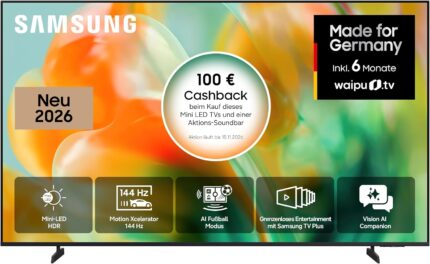 Samsung Mini LED M80H 4K 65 Zoll (163 cm), UHD Fernseher, Smart TV