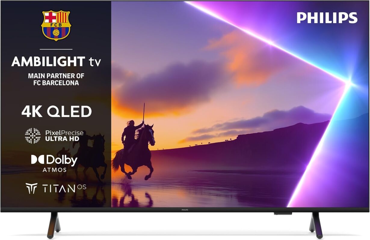 Philips Ambilight 55PUS8500 4K LED Smart TV – Display 55 Zoll mit Pixel Precise Ultra HD, Titan OS und Dolby Atmos Sound, kompatibel mit Alexa und Google Sprachassistenten