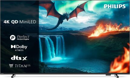 PHILIPS 55MLED810 Mini LED 4K Smart TV - 55 Zoll Display Mit P5 Perfect Picture Engine Ultra HD, Titan OS, Dolby Vision Und Dolby Atmos Sound