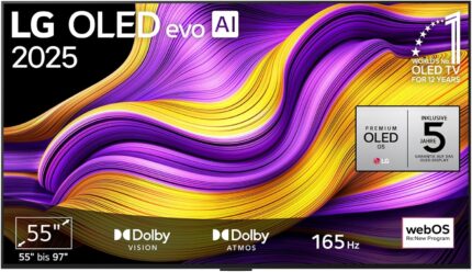 LG OLED55G57LW TV 55 Zoll (139 cm) 4K OLED evo AI TV (α11 Gen2 4K AI Prozessor, webOS 25, 120Hz (VRR bis zu 165Hz)) [Modelljahr 2025]