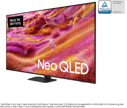 Samsung Neo QLED 4K QN90F 43 Zoll (108 cm) Mini LED Fernseher, Antireflexion, NQ4 AI Gen3 Prozessor, Neo Quantum HDR, 4K Upscaling Pro, Dolby Atmos, Knox Security, Samsung Vision AI Smart TV
